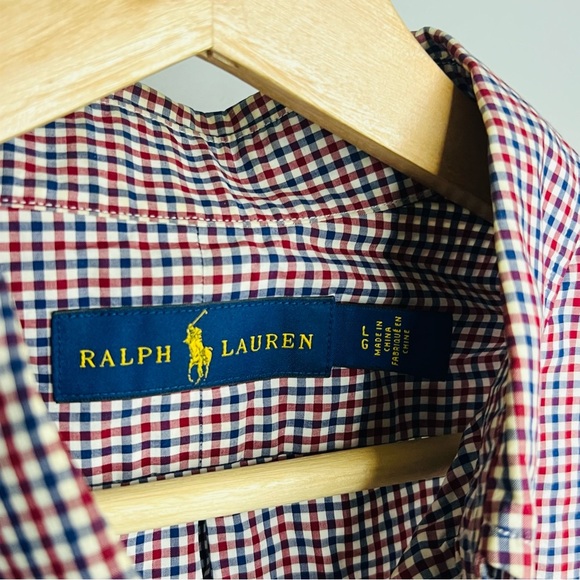 Ralph Lauren Men's Red and Blue Checkered Shirt - Picture 4 of 8